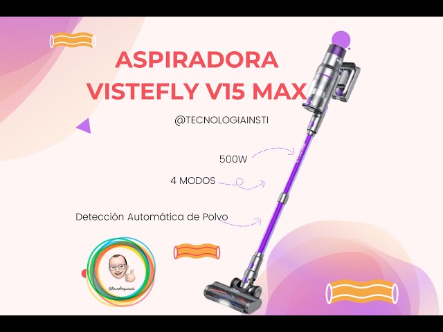 REVIEW. Aspiradora Vistefly V15 MAX Aspiradora sin Cable, 33Kpa 500W 