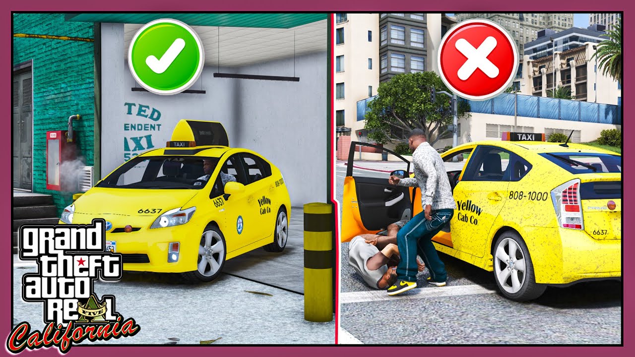 Realistic Taxi Work System For GTA 5 No More Illegal Taxi Jobs 5Real 