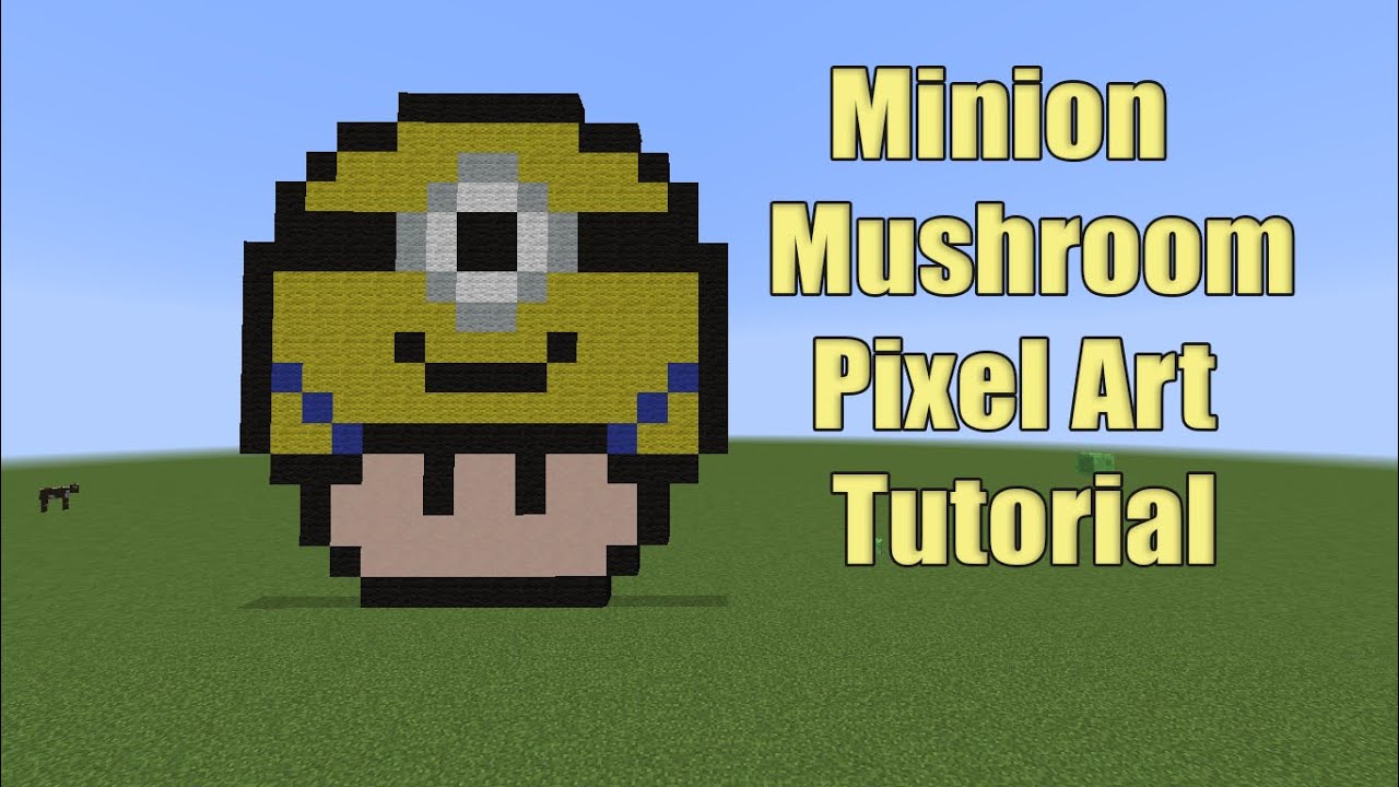 Minecraft Pixel Art Tutorial : How to make Minion Mushroom - YouTube