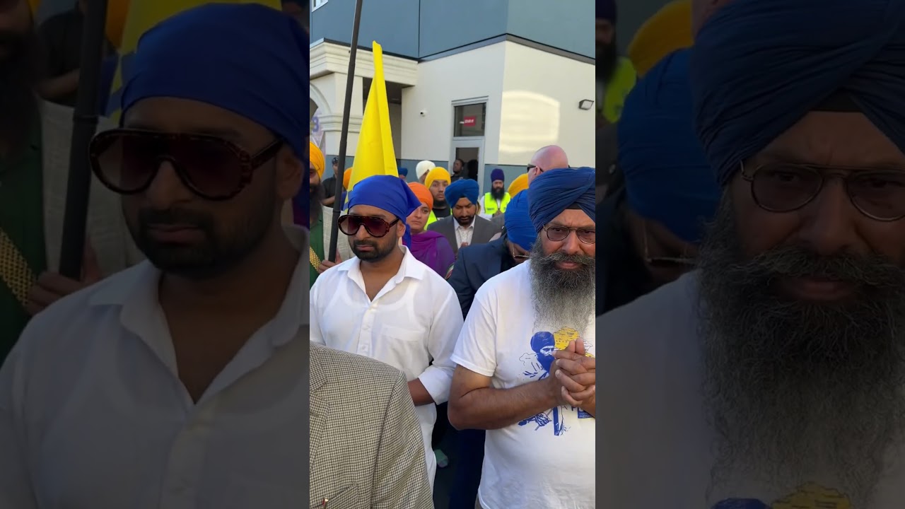 Sikh leader Gurpantwant Singh Pannun appears at the Sikh rally in Canada heavily guarded