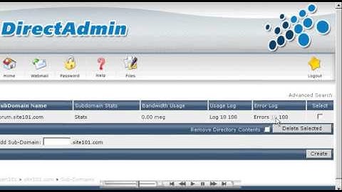 Creating a subdomain in DirectAdmin