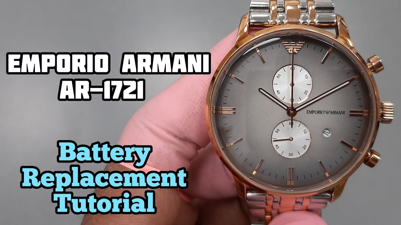 EMPORIO ARMANI AR-1721 Battery Replacement Tutorial | SolimBD | Watch Repair  Channel - YouTube