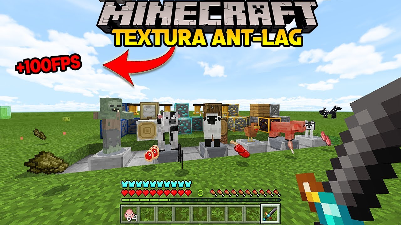 Textura para Tirar o Lag do MCPE/Minecraft Bedrock Edition Textura Leve ...