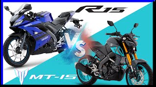 Yamaha MT15 vs Yamaha R15v3 || Diferencias || Cuál comprar || @locoporlasmotos