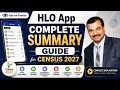 HLO App Complete Summary Guide for Census 2027 || Eye on Events by Anil Singhal