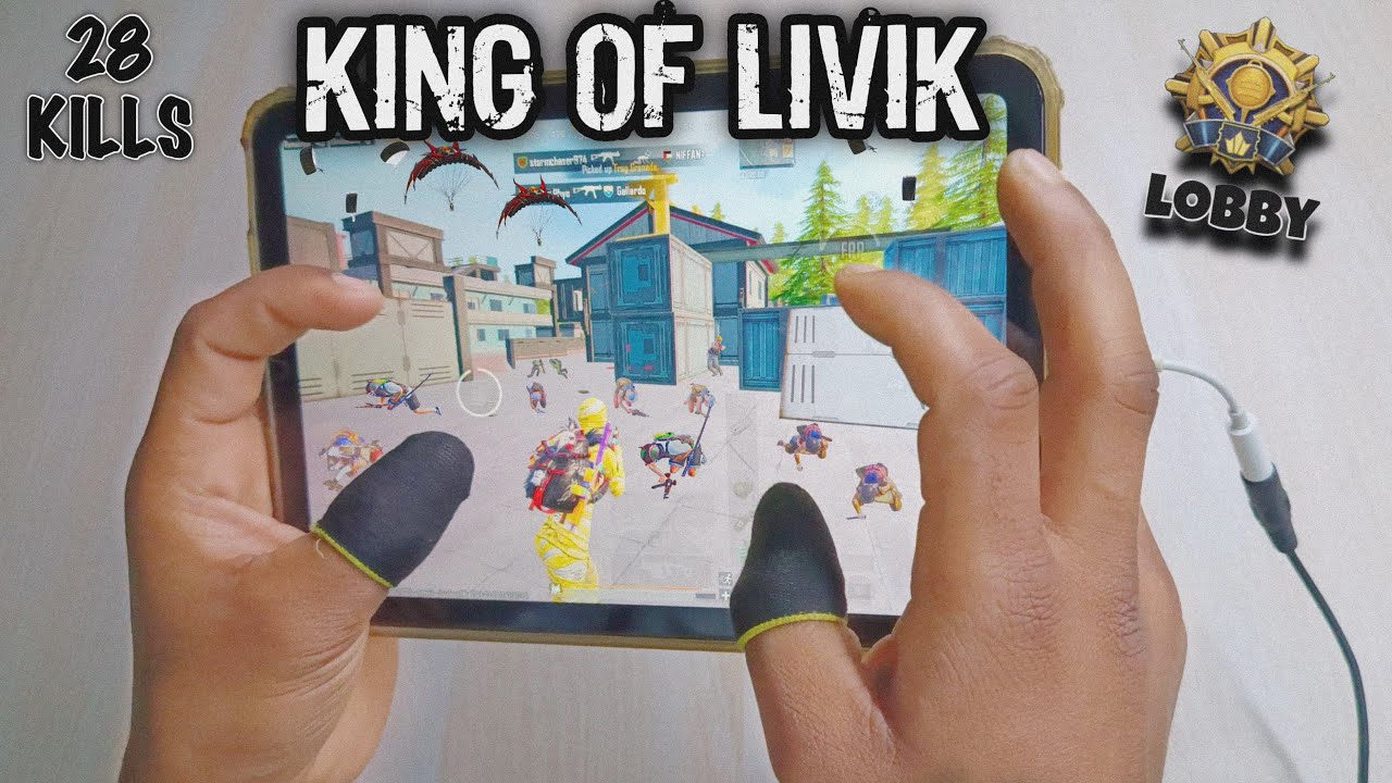 iPad Mini 6 PUBG Handcam | LIVIK Gameplay 5 Finger + full Gyro🔥Pubg ...
