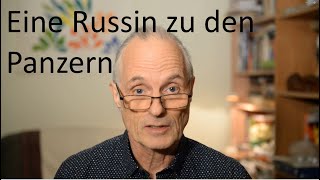 Russin zu deutschen Panzern