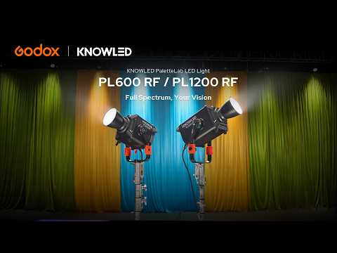 Godox KNOWLED PL600 RF and PL1200 RF, powered by PaletteLab Full Spectrum Color Engine.