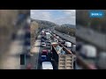 M5 near Cribbs Causeway closed amid dramatic tipper lorry crash