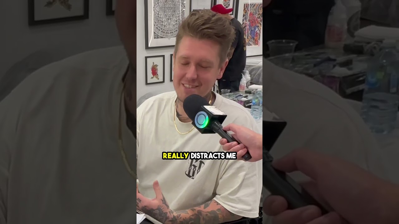 How do you deal with the pain during a tattoo session?