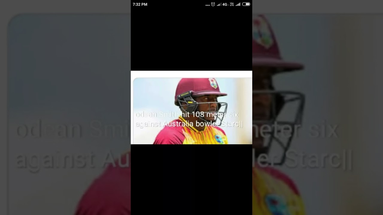 odean Smith hit 108 meter six against Australia|| west Indies vs Australia T20