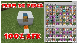 Como fazer a nova FARM de pesca 100% AFK - Minecraft Bedrock