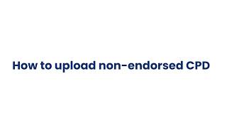 How to upload non-endorsed CPD to your CIMSPA member Dashboard