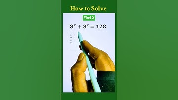 8^x + 8^x = 128 | Nice Exponential Math Question | How to solve for X? #exponential #maths