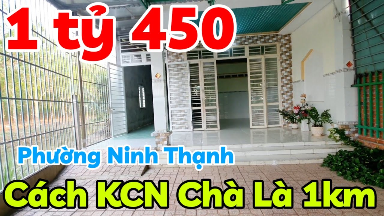 Nhà 7x40 đường lộ giới 20m giáp kênh giá 1 tỷ 450 triệu gần KCN Chà Là phường Ninh Thạnh Tây Ninh