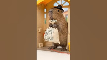 Mèo và capybara đi ăn trộm siêu cute #cat #capybara #cute