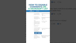 How to disable comments in a Microsoft List