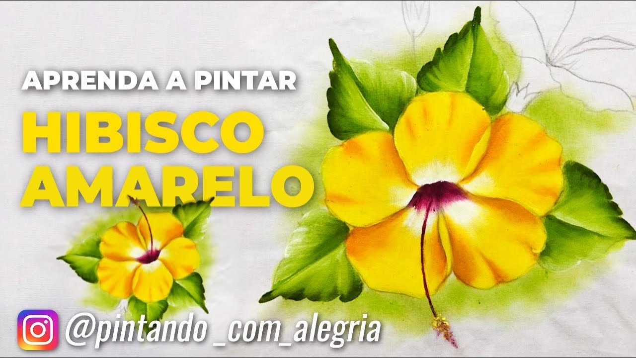 COMO PINTAR HIBISCOS AMARELO