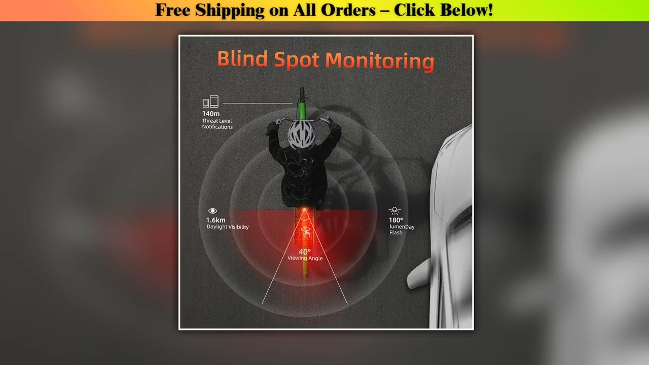 Bicycle Radar Taillight Voice Prompt Bike Rearview Sensor Compatible With Cycling Cyclocomputer