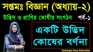 ৬. একটি উদ্ভিদ কোষের বর্ণনা || উদ্ভিদ ও প্রাণির কোষীয় সংগঠন || Seven Science Chapter 2 (Part-1)