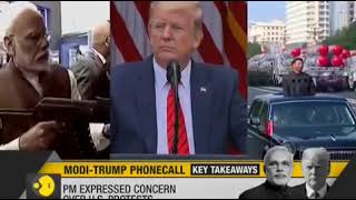 Modi Trump phone call   Modi expresses concern over US protests