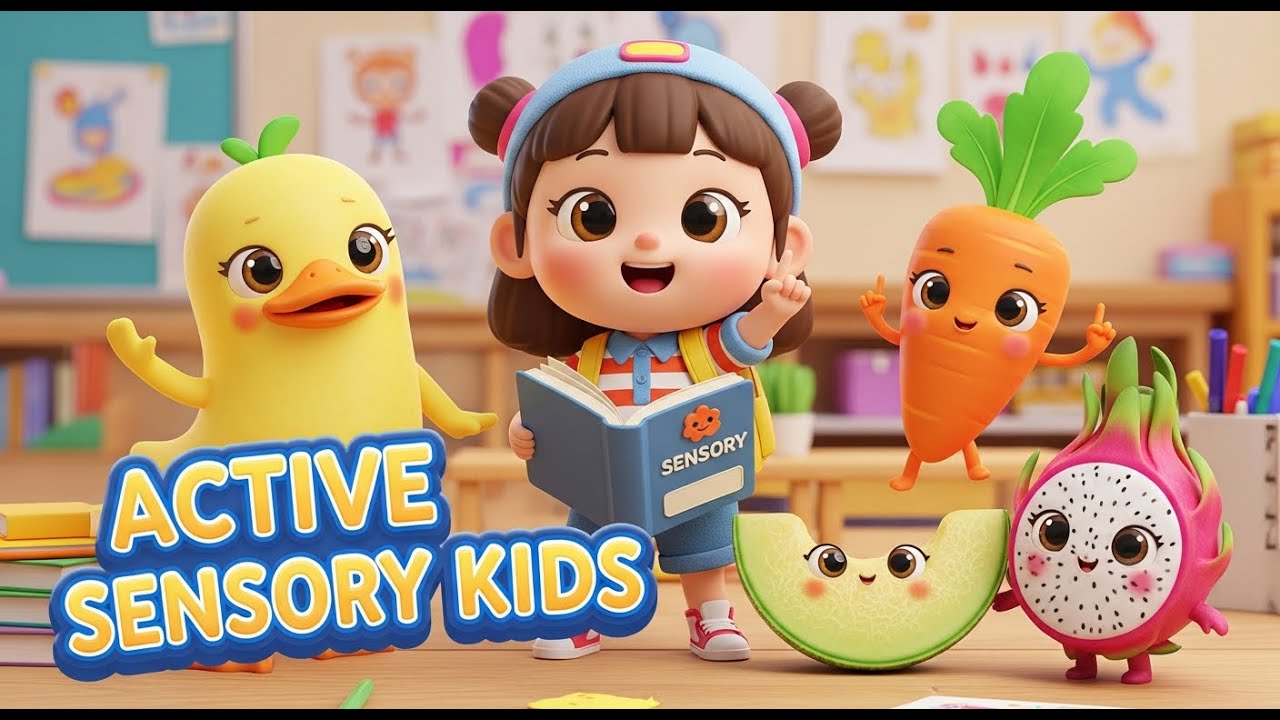 School Sensory Activities with Fruits 🍎🎒 | Fun Learning for Kids | Active Sensory Kids