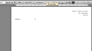 Formatting a Radio Script