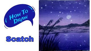 How To Draw Painting Moonlight Evening ✨🌆