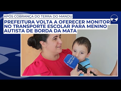 Menino autista volta a ter monitor no transporte escolar em Borda da Mata
