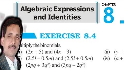 Ex 8.4 ||Ch 8 Algebraic expressions and identities || NCERT maths class 8
