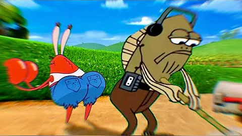 mmmm mr krabs but it’s fred mopping