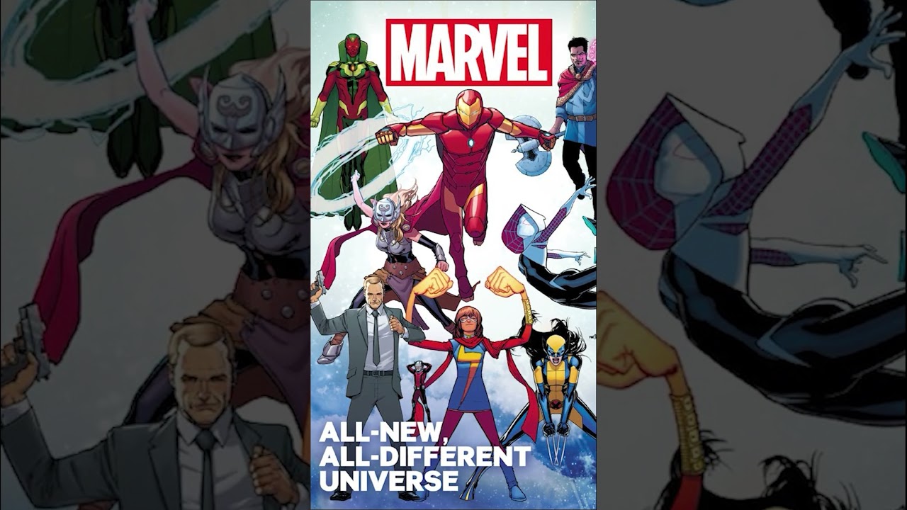 Совершенно новый, совершенно другой Marvel. Смелая новая эра для вселенной Marvel. 9x16