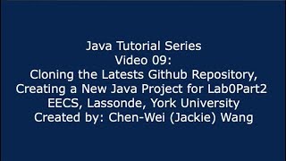 EECS1021 Java Tutorial 09 Information