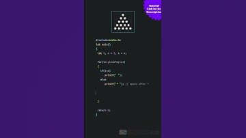 Pyramid pattern | using ONE Loop | Learn to code pyramid pattern in less than a minute #shorts