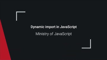 Dynamic import in JavaScript