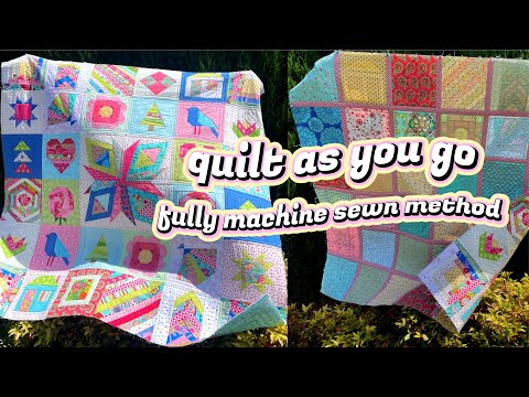 QUILT AS YOU GO: Joining Our Stitch 'n' Flip Blocks With my Easy, Fully  Machine Sewn QAYG Method! 