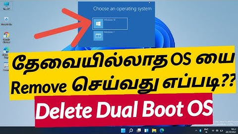 How to Delete Unwanted Operating system on Windows 11/10/7/8 | Tamil | RAM Solution