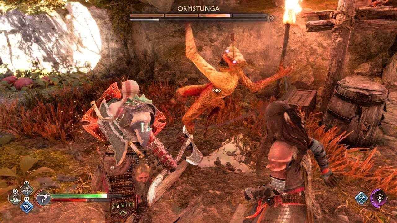God of War Ragnarök - Defeating Ormstunga