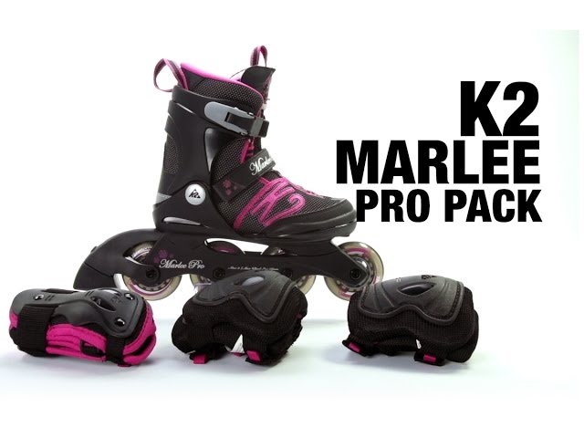 K2 2015 Marlee Pro Adjustable Kids Skates + Protection Pack 