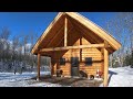 Predator on the homestead off grid log cabin living trout fishing  spring gardening april 2024
