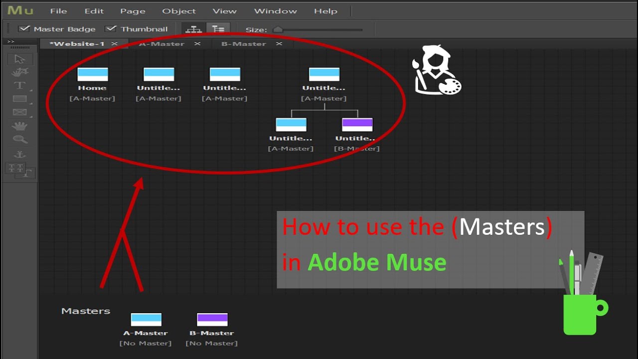 Master Muse Adobe Muse How To Use Masters - YouTube