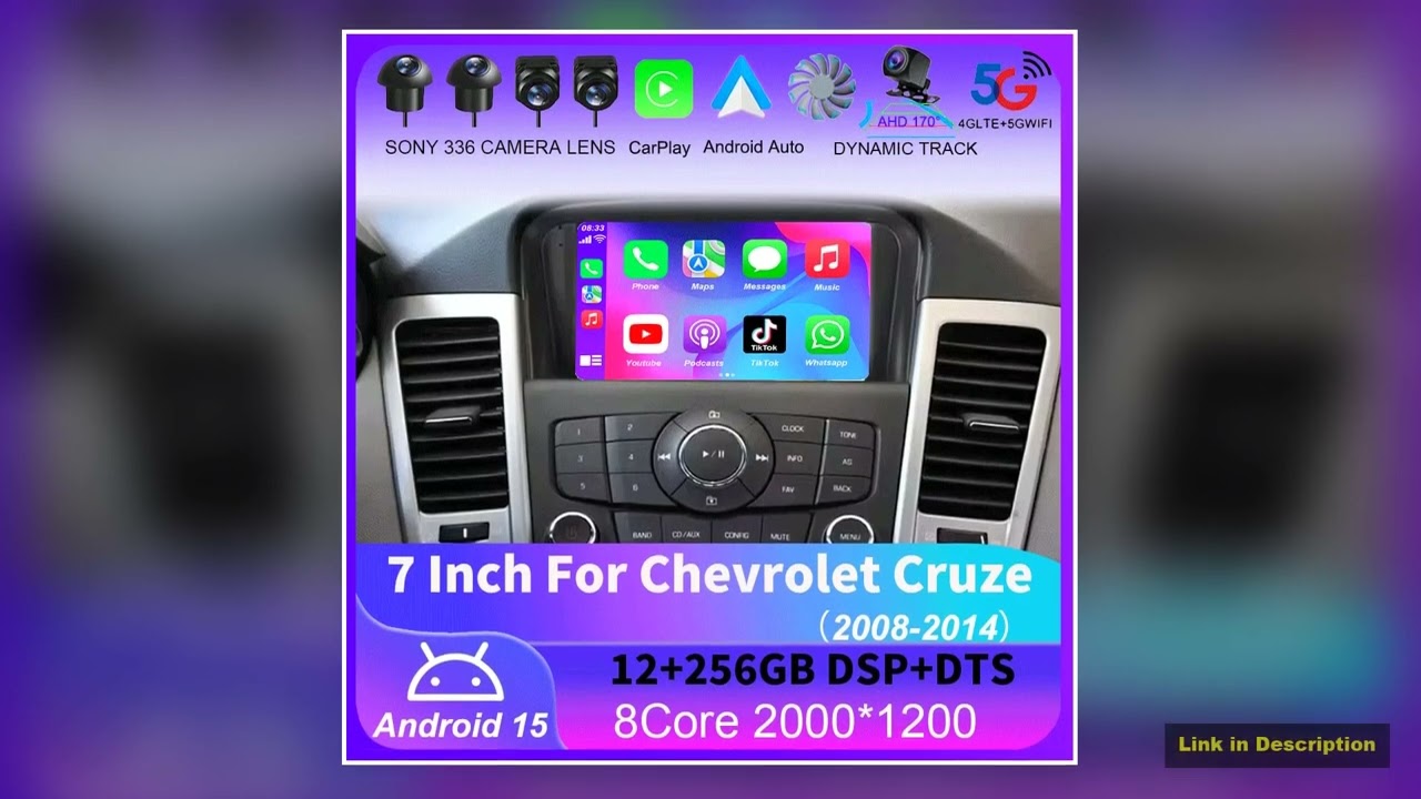 7 Inch Android15 Car For Chevrolet Cruze 20082014 Car Radio Video Player Multimedia GPS Carplay