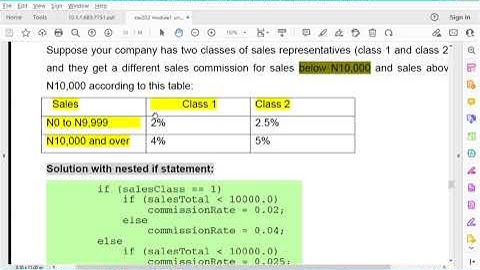 Video2; Calculating Commission With Nested If Statement