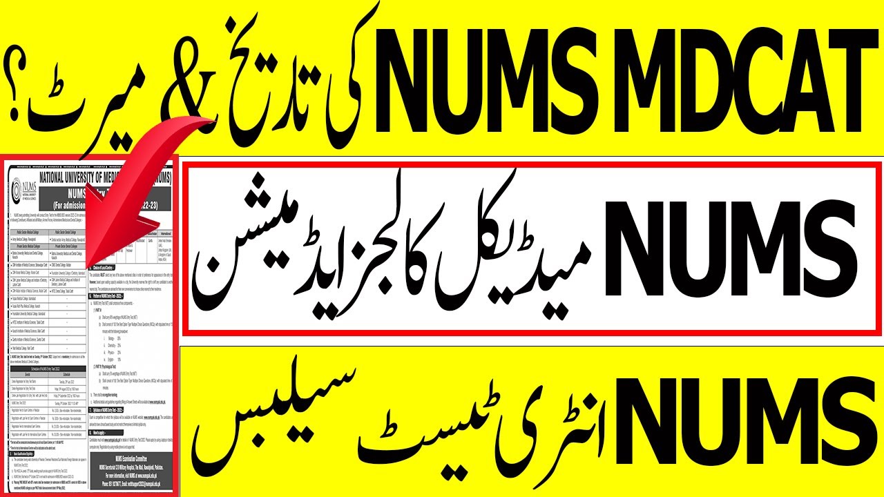 NUMS MBBS Admission 2023 NUMS MDCAT Date 2023 NUMS MDCAT 2023 Syllabus nums-mbbs-admission-2023-nums-mdcat-date-2023-nums-mdcat-2023-syllabus