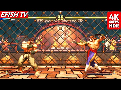 Ryu vs Vega (Hardest AI) - Street Fighter V | PS5 4K 60FPS