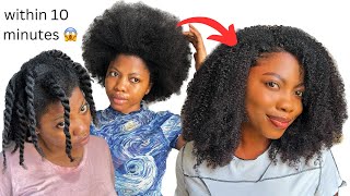 Most natural looking curly kinky clip in/ perfect for type4 natural hair/ realistic clip in