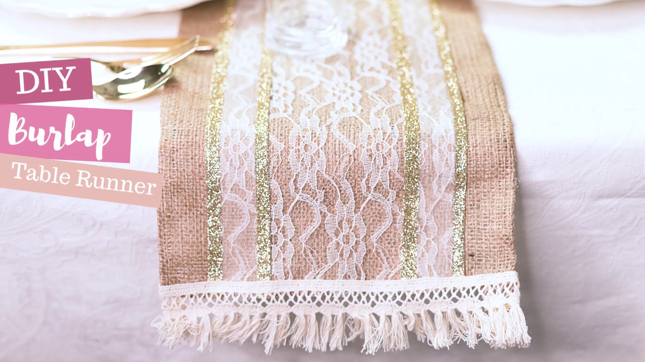 DIY No-Sew Burlap Table Runner - YouTube