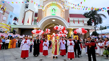 CỘNG ĐOÀN GX.BÙI PHÁT RƯỚC KIỆU CHÚA KITÔ VUA CHUNG QUANH GX-KỶ NIỆM 70 NĂM THÀNH LẬP GX. BÙI PHÁT