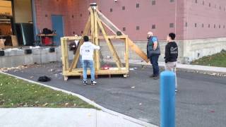 Catapult Floating arm Trebuchet (launch failure)