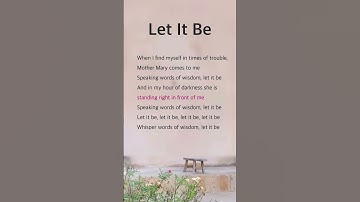 Thumbnail of Let It Be | The Beatles #lyrics